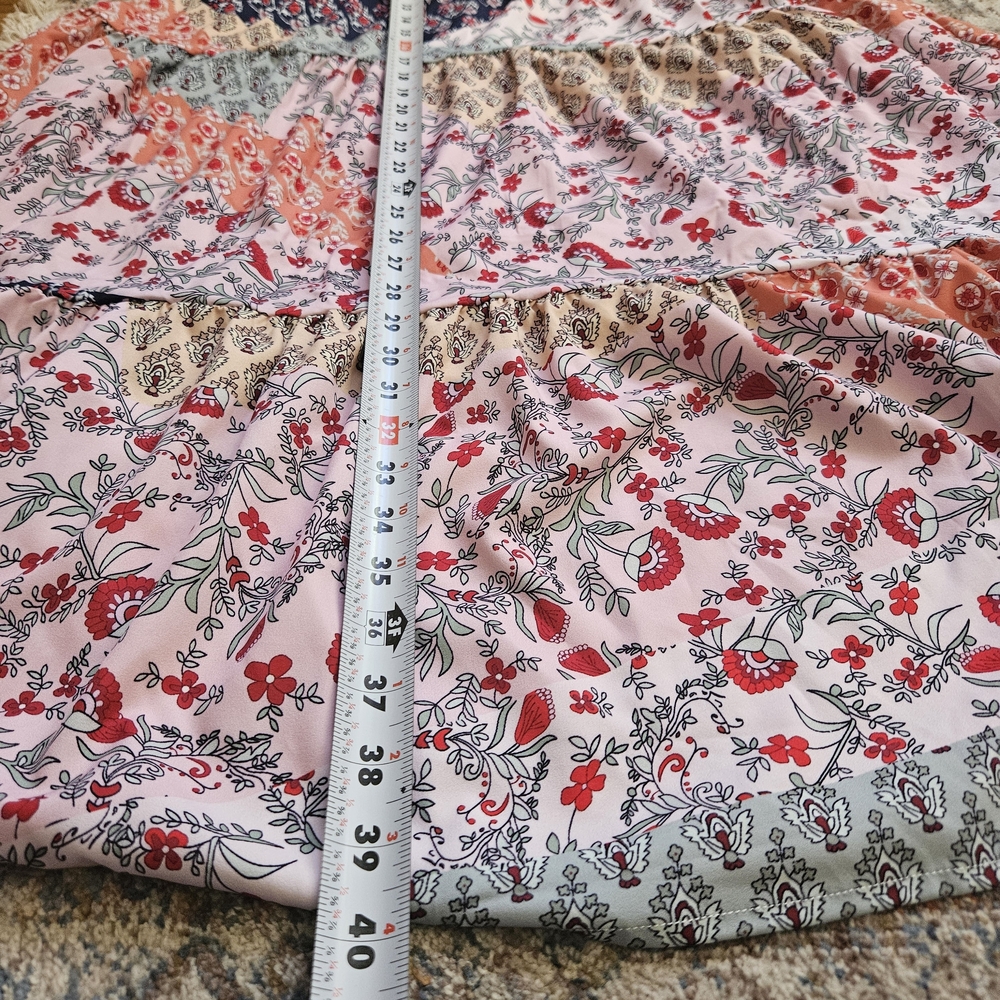 Tracies Floral Patchwork Convertible Maxi Skirt O… - image 7